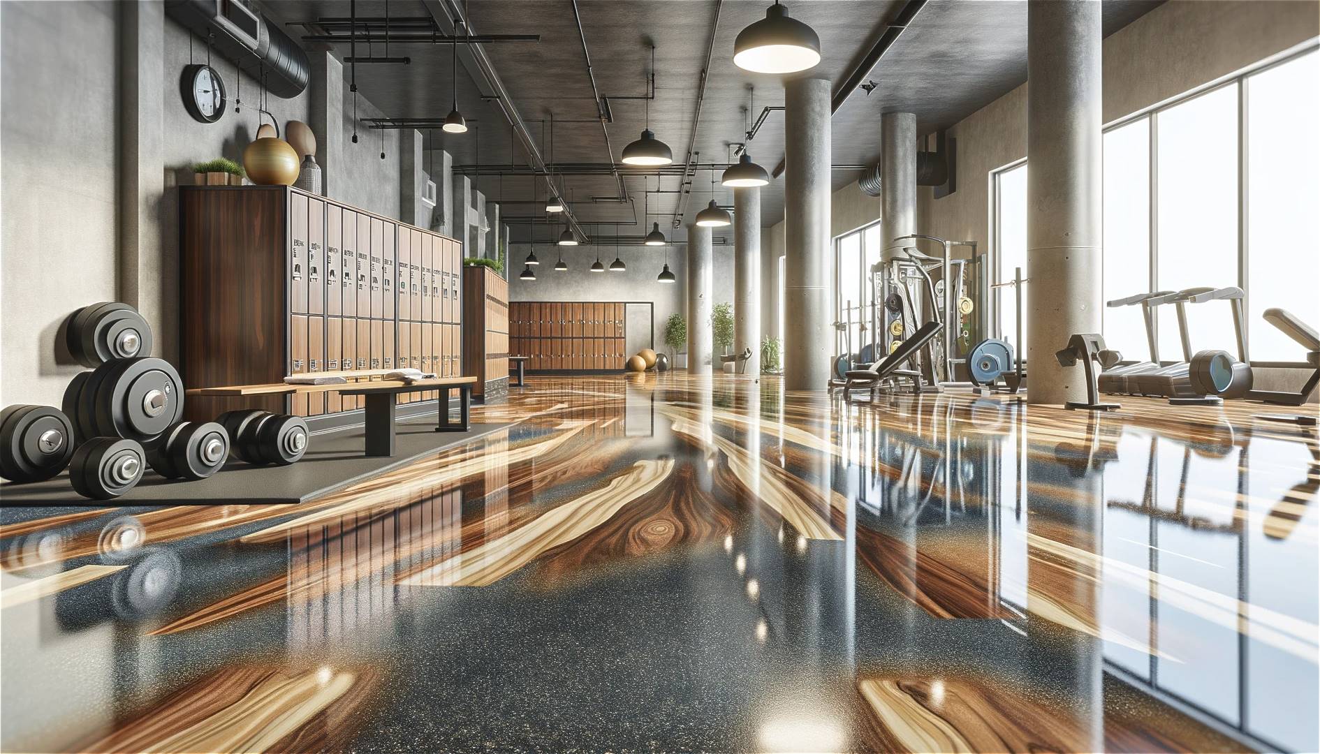 Epoxidharzboden fuer Fitnesscenter und Sporthallen 2 Epoxidharzboden fuer Fitnesscenter und Sporthallen 2