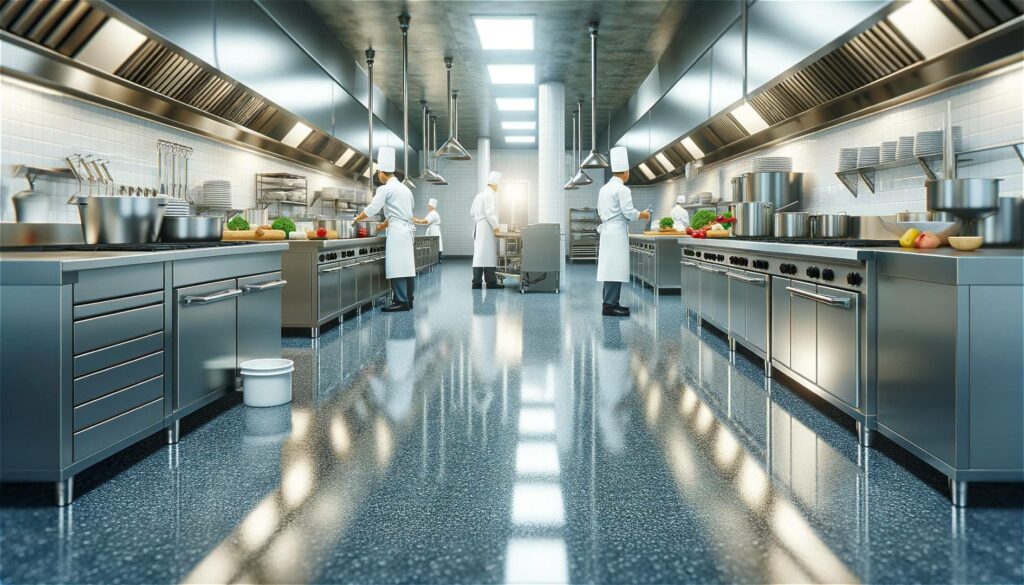 Epoxidharzboden fuer Grosskuechen 2