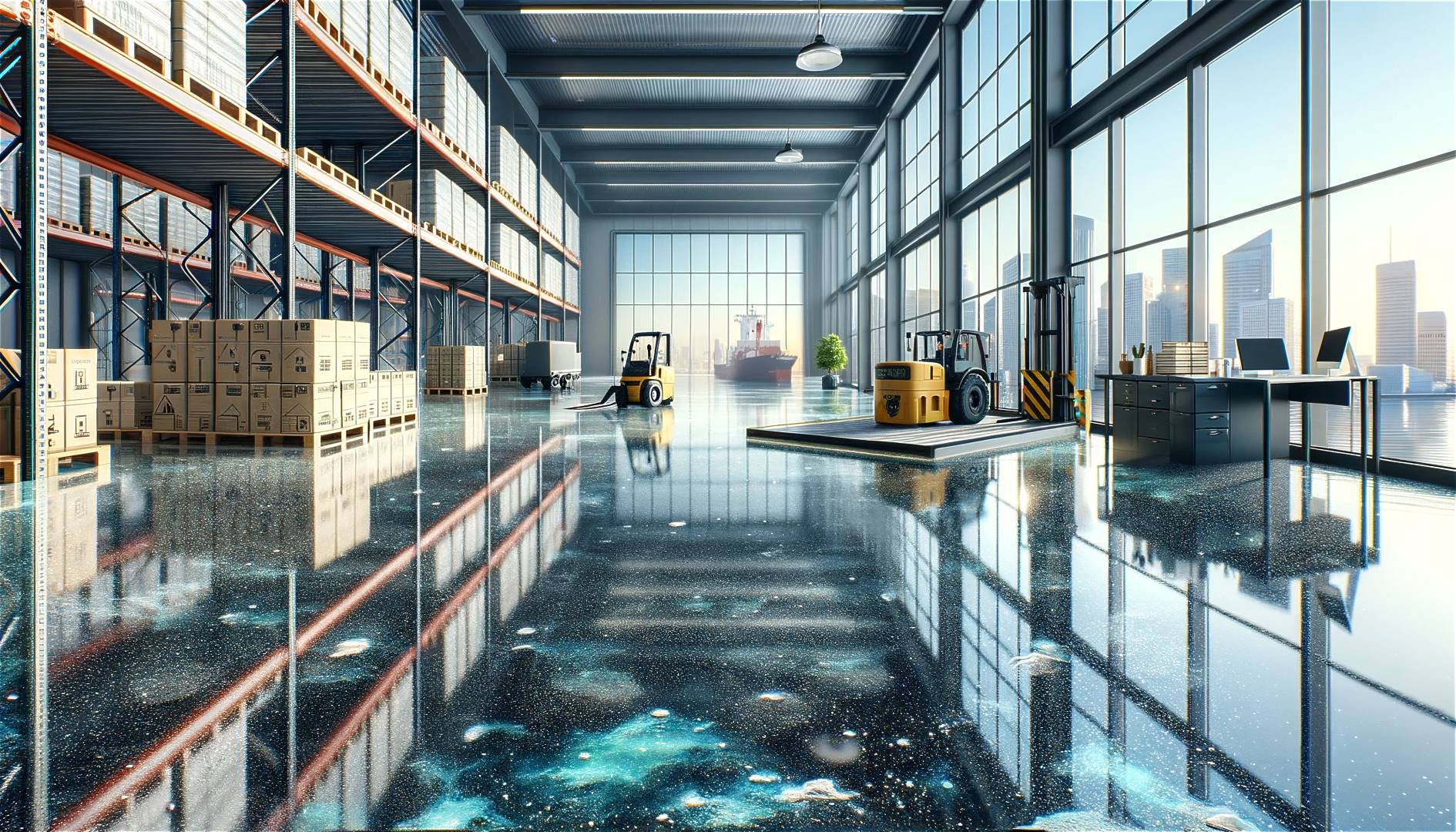 Epoxidharzboden fuer Logistikzentren 2