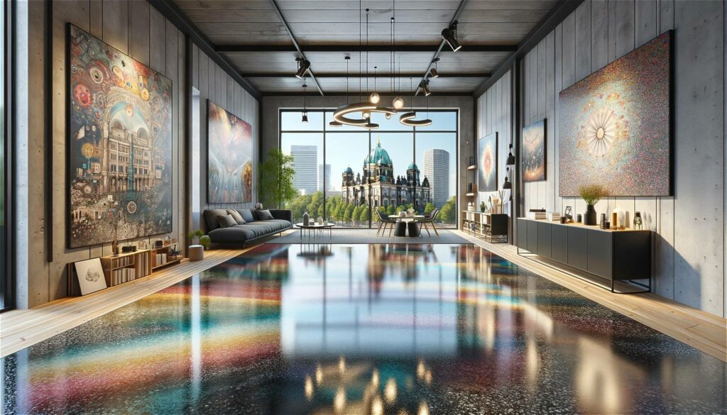 Farbtonbestaendige Epoxidharzboeden 1